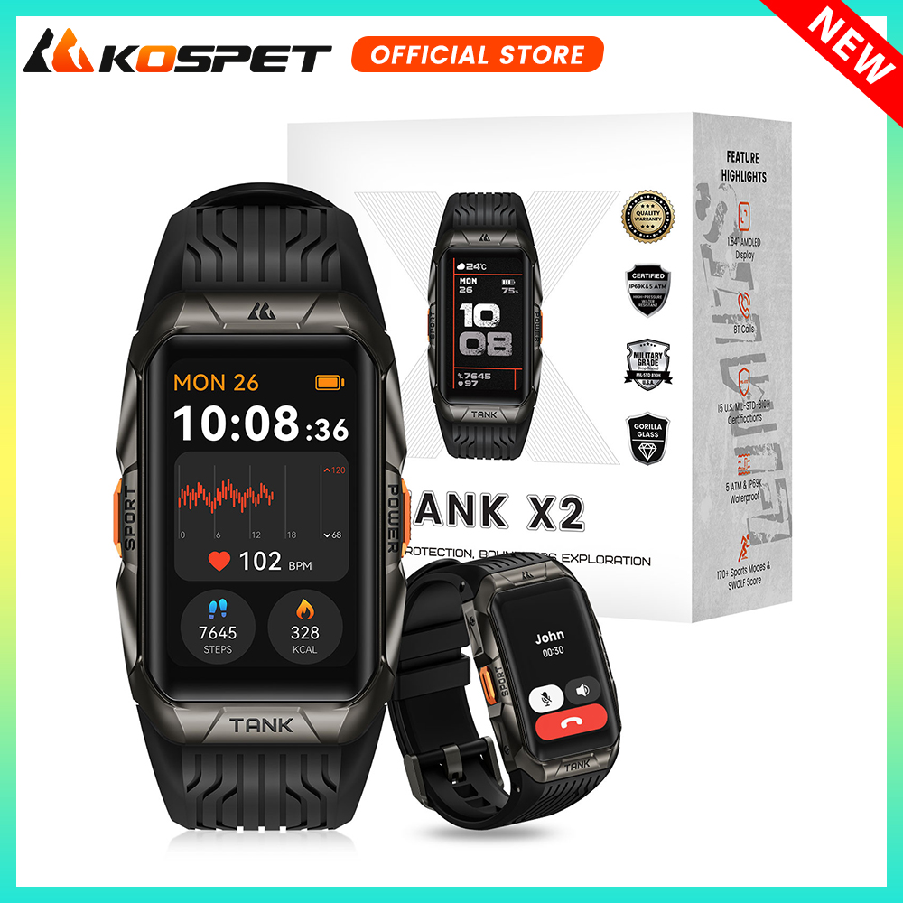 Reloj inteligente KOSPET TANK  - Smartwatch Face reseña y precio