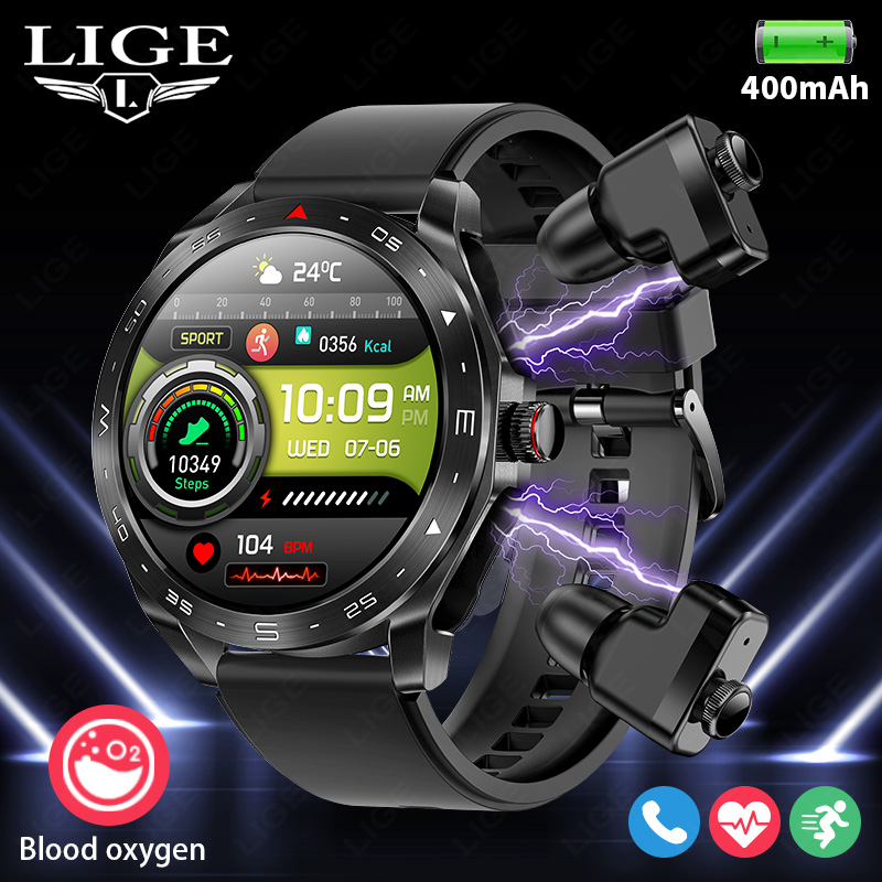 LIGE-reloj inteligente con aur - Smartwatch Headset reseña y precio